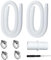 SIGANDG Tuyau Piscine 32mm 150cm/59in Tuyau de Rechange pour Piscine pour Intex 330, 530 et 1000 GPH Livré avec clips de sécurité et adaptateur de tuyau