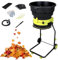 Trituratore elettrico per foglie con cavo, trituratore da giardino portatile da 2500 W con ruote, trituratore e cippatore a 8000 giri/min con sacco di raccolta, diametro dell'imbuto 54 cm
