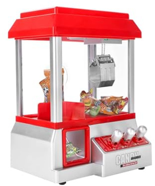 SUNNYNEST Mini Claw Machine – Arcade Candy & Toy Vending Machine for Kids, Electric Claw Grabber with Coins, Fun Candy Dispenser for Home & Party Entertainment