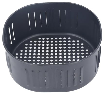 generic Cestello di Ricambio Universale per Friggitrice Ad Aria da 5,5 Litri, Cestello da Forno Antiaderente in Acciaio Inossidabile con Design di Scarico Dell'olio per Cottura Al