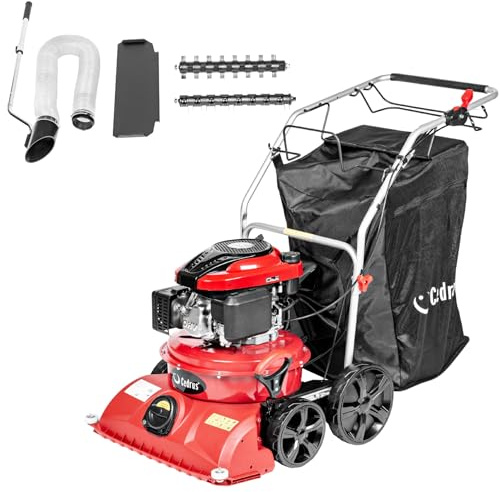 Cedrus LV58S Benzin Laubsauger 4in1 mit Antrieb – 58 cm Arbeitsbreite, 150L Fangkorb, Loncin 159cc Motor, 270 km/h Luftgeschwindigkeit, inkl. Aerations- & Kehrwalze