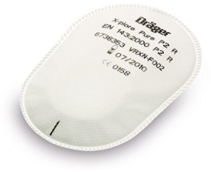 Dräger Pure P2 Partikelfilter für Halbmaske X-plore 3300, 3500 oder Vollmaske 5500-2 Stück Packung