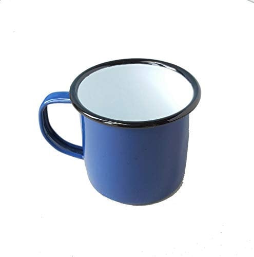 2 X Falcon Enamel 8cm Blue Mug