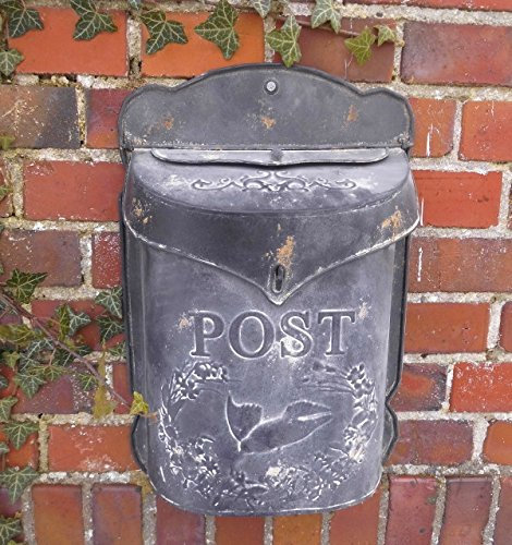 BRIEFKASTEN POSTKASTEN POST ZINK METALL ANTIK NOSTALGIE TÜRDEKO LANDHAUSSTIL NEU