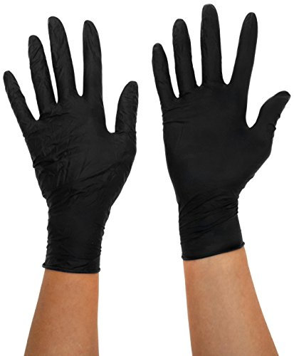 Semperguard 3000003333 Einmalschutz und Untersuchungshandschuh aus Nitrillatex, puderfrei, Größe XL, 9-10, Schwarz (90 er-Pack)