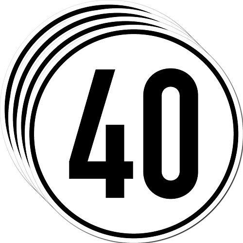 GreenIT Aufkleber Sticker 40 kmh km/h 20cm Schild Geschwindigkeit für Traktor Schlepper Zugmaschine Multicar Anhänger Fahrzeug (4)