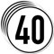 GreenIT Aufkleber Sticker 40 kmh km/h 20cm Schild Geschwindigkeit für Traktor Schlepper Zugmaschine Multicar Anhänger Fahrzeug (4)