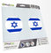 KIWISTAR - 2X Kennzeichenaufkleber - Israel - Kennzeichen Aufkleber Sticker Nummernschild Land Country Nation