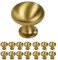 Probrico 15 Pieces Polished Brass Solid Cabinet Knobs Dresser Door Knob Cupboard Knob Mushroom Wardrobe Pull Diameter 30mm
