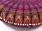 Popular Handicrafts Bodenkissenbezug, Hippie-Mandala-Kissenbezug groß mit Pompons weichen Partikeln, Pouf Bezug rund böhmisches Yoga-Dekor, 81 cm, Magenta