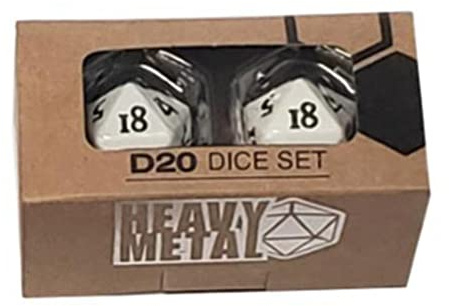 Dice Ultra Pro D20 Heavy Metal - White