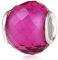 Ciondolo in vetro di Murano, in argento Sterling 925, con pietra portafortuna per compleanno, anniversario, per braccialetti Pandora (rosso rosa), Vetro Argento sterling Argento, vetro