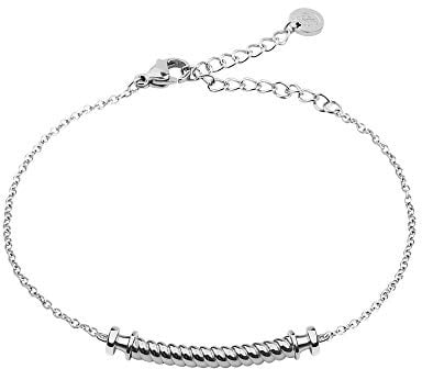PAUL HEWITT Armkette Damen Silber Portside - Edelstahl Armband Damen mit Damen Schmuck Anhänger in Silber aus Edelstahl (Segeltau)