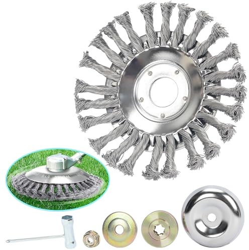 ZCZUOX Unkrautbürste Wildkrautbürste Freischneider, 200 x 25.4MM Unkrautbürste Freischneider | Wildkrautbürste für Motorsense zur effektiven Unkrautentfernung.