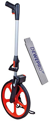 NEDO® Leichtmessrad ECONO Präzisionsrad Set inkl. DEWEPRO Zollstock 2m - Messwerkzeug für die Streckenmessung
