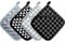 Large Pot Holders Oven Mitts Set Heat Resistant Pot Holders Square Pot Holder Hot Pads Trivet for Kitchen Cooking and Baking (4 Pieces)