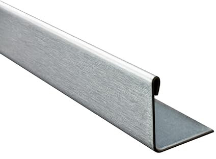 L-Profil Edelstahlschiene Fliesenprofil Fliesenschiene Edelstahl V2A L250cm 20mm gebürstet