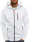 VANVENE Felpa con cappuccio da uomo a maniche lunghe con cerniera, bianco, M