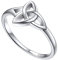 FOCALOOK Damen Herren Ehering Verlobungsring Trauring 925 Sterling Silber Triquetra Ring Antragsring Partnerring Keltischer Schmuck Größe 57 (18.1)