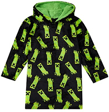 Minecraft Sudadera con capucha para Niños Creeper Negro Talla única