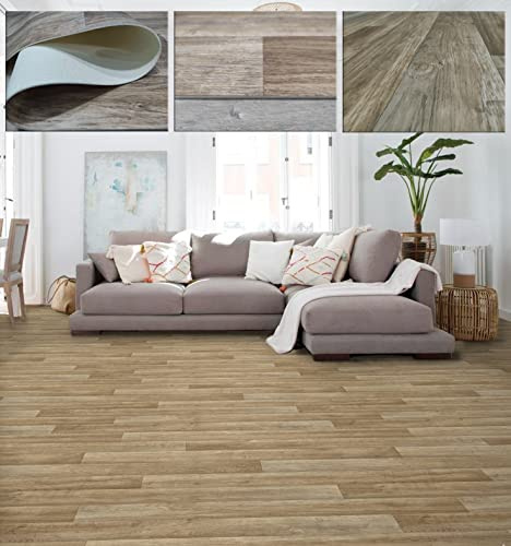Tadi & Imperio1979 Tapis Vinyle en Bois antidérapant pour Sol similaire parquet Naturel.