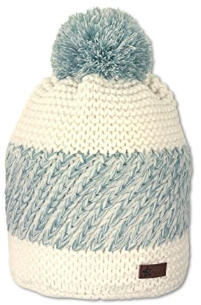 Sterntaler Unisex Kinder Mütze Baby Bommelstrickmütze Mustermix, beige, 51