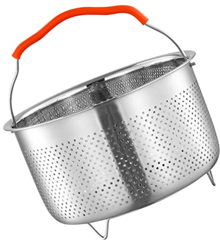 Cabilock Edelstahl Dampfgarer Einsatz Steamer Korb Für Reiskocher Schnellkochtöpfe Für Gemüse Eier Fisch Und Mehr Gleichmäßige Wärmeverteilung - Langlebig