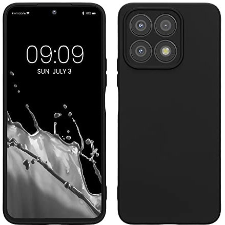kwmobile Slim Case kompatibel mit Honor X8a Hülle - Handyhülle aus Silikon in Schwarz