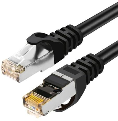Cat7 Ethernet Cable - Shielded CAT 7 Gigabit U/FTP 10Gbps 600Mhz/s RJ45 LAN Cable Internet Patch Cord - Compatible with Router, Modem, Printer, TV PS5 PC Laptop Sky, BT, Virgin Broadband and more - 3M