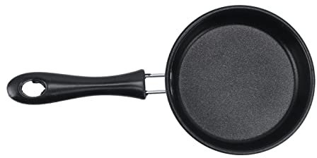 Mini-Bratpfanne, 12 Cm, Edelstahl, Omelettpfanne, Verhindert Anhaften, Induktionstopf, Rundes Frühstück, Kleine Brat-Eierpfanne mit Langem Griff (Blau)