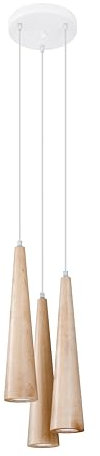Sollux G9 Pendelleuchte – Pendelleuchte Esstisch – Hängeleuchten & Pendelleuchten – Deckenlampe Hängend – Lampe Esstisch Hängend – Esstisch Pendelleuchte – SULA Naturholz - GU10-Fassung