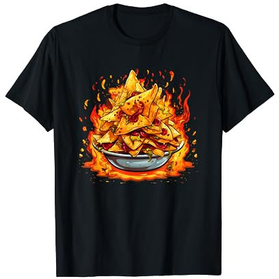 Nachos ardientes en plato Camiseta