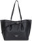Princely London Shopper Nicole - Schwarze Mittlere Damen Handtasche aus Hochwertigem Veganen Leder, Perfekt für Arbeit, Schule und Freizeit, Elegant und Praktisch mit Reißverschluss & Schulterriemen