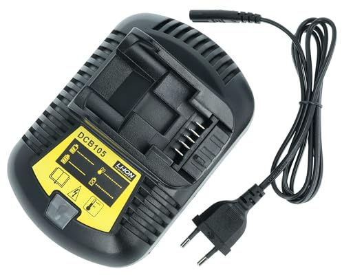 vhbw Ladegerät kompatibel mit Dewalt DCS491N, DCS551N, DCS391L2, DCS393, DCS570, DCS391M1, DCS391L1, DCS570N Werkzeug Li-Ion-Akkus