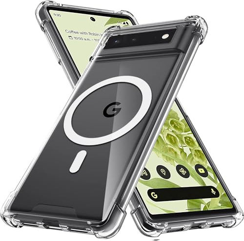KIOMY Case for Google Pixel 6 Shockproof Bumper Protective Cover Hybrid Design Hard PC Back + Flexible TPU Raised Bezel Slim Fit with Airbag Corners Magnetic Compatible with Magsafe Wireless Charging
