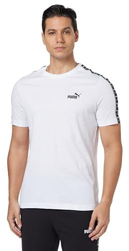 PUMA Unisex ESS Tape Tee T-Shirts, Puma White, 4XL EU