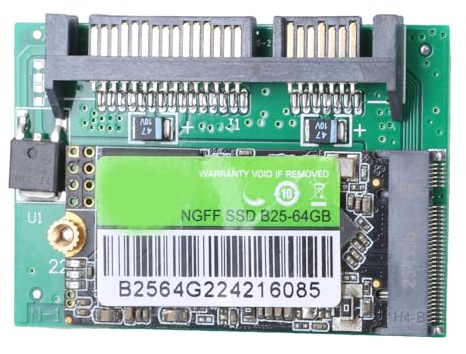 YIBAISI Unidad de estado sólido SSD medio delgada de 64 GB para computadora, disco duro interno de estado sólido para laptop, repuesto
