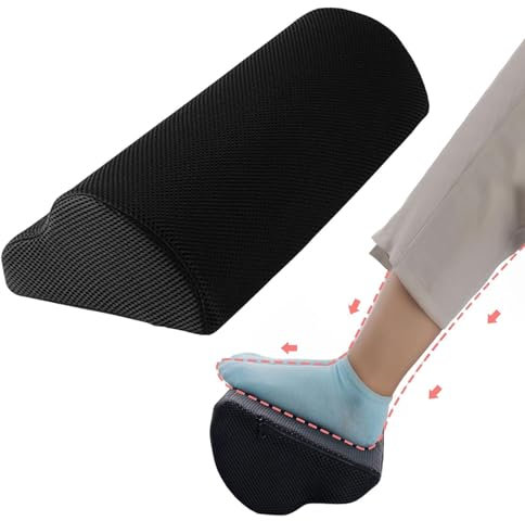 Hemousy Sous le repose-pieds du bureau | Repose-pieds confortable sous la table - Coussin repose-pieds ergonomique en mousse à mémoire de forme pour voyage, bureau et usage domestique