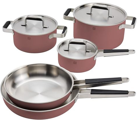 ZWILLING Pure 8-teiliges Edelstahl-Kochgeschirr-Set, Rose