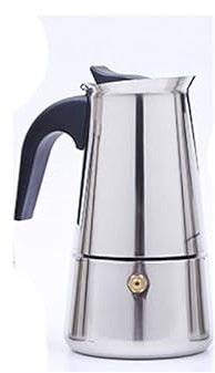 Caffettiera in acciaio inox per caffè espresso da 2/4/6/9 tazze, per caffè italiano, moka da 2/4/6/9 tazze, in acciaio inox (B-4 tazze/200 ml)