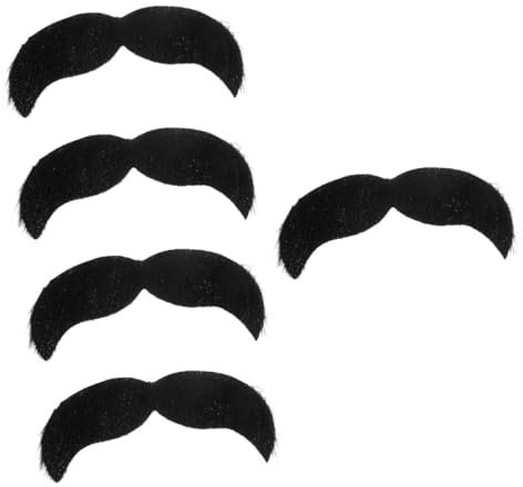 KITANDOVE 5stücke Künstliche -attrappe Für Cosplay Und Partys Selbstklebender Realistischer Schnurrbart Für Halloween Und Kostüme Ergonomisches Design Für Optimalen