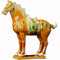 NIBHZ Porzellan Pferd, orientalische Wohnkultur, antike Replik der Tang-Dynastie in China, China Tang Pferd, Tricolor (Sancai) Keramik Statue, Skulptur, Figur, Jarrones Decorativos,21X21cm