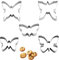 Werownsgso 5 Stück Schmetterling Ausstechforme, 5 Verschieden Große Ausstechformen, Cookie Cutter, Schmetterling Keksformen, Ausstechform aus Edelstahl für Küche Weihnachten Valentinstag