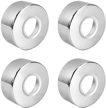 4 Pièces Rosace de Robinet Rosace de Douche en Acier Inoxydable Cache Robinets Cache Tuyau Plomberie Couverture Décorative pour Douche Robinet Radiateur, Intérieur 25 mm