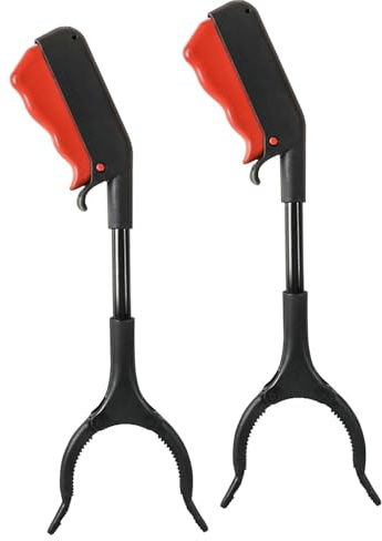 YUNYU 2 pinze per immondizia in ferro leggere da 30 cm, pinze portatili per una facile raccolta dei rifiuti a casa, balcone, bagno