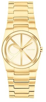 Calvin Klein Two Hand Quartz Movement Watch for Women CK Unite Collection with Stainless Steel Bracelet - Available in Silver or Gold Version