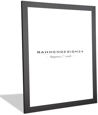 Rahmendesign24 Bilderrahmen Puzzlerahmen | Schwarz (Matt) 84x118,8cm (DIN A0) | Moderner Fotorahmen für Fotos, Poster, Puzzle & Urkunden | Galerierahmen Wechselrahmen Deko Wandrahmen Tischrahmen