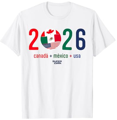 Conception du Football des Nations hôtes de la Coupe du Monde 2026 T-Shirt