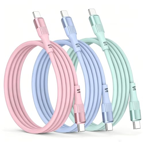 USB C auf USB C Kabel 1M 3Stück 60W, iPhone 15 16 17 Ladekabel USB C to C Schnellladekabel PD USB C to Typ C Ladekabel für Apple iPhone 15 16 Pro Max/Pro/Plus/iPad Pro/Macbook/Samsung S25/S24/S23