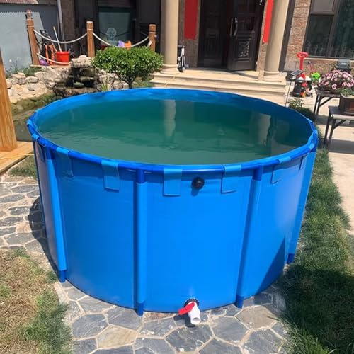 LZMZMQ Piscinas Desmontables Acero/Piscina Marco 1 2 3 4 5 6 7 8 9 Conjunto De Piscina/Piscina Ultraprofunda De 10 M, Estanque De Peces Plegable Temporal para Acuicultura(8x1M/50000L/13208GAL)